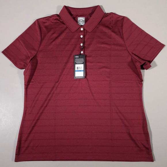 Callaway Tops - Callaway Polo Shirt‎ Womens XL Zinfandel Burgundy Opti-Dri Golf Top CGW437SU